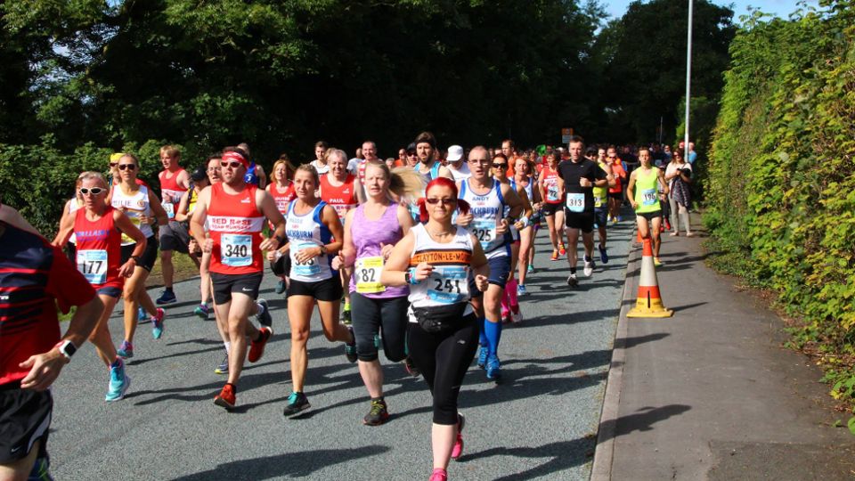 Runners in the City of Preston 5 and 10 Miles Road Racess