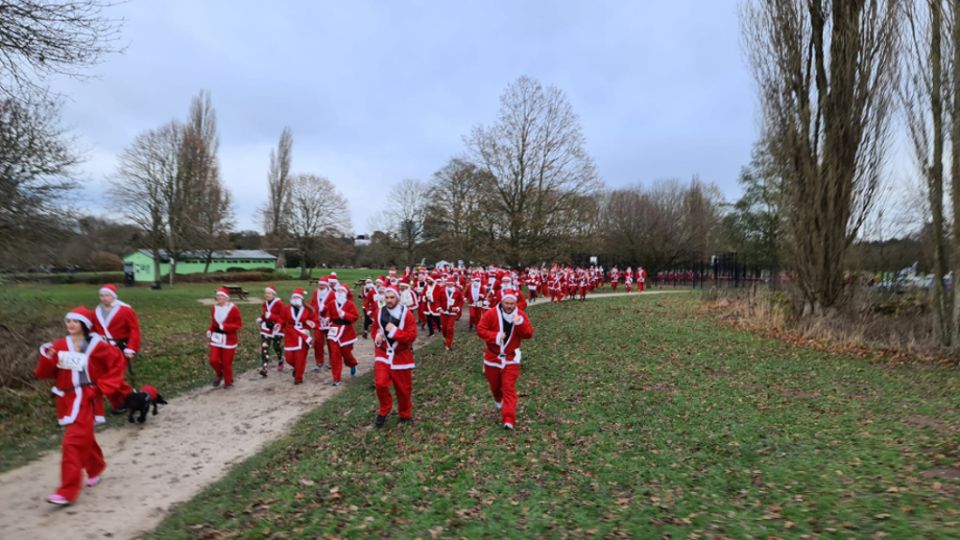 Derby Santas put their best foot or paw forward for charity