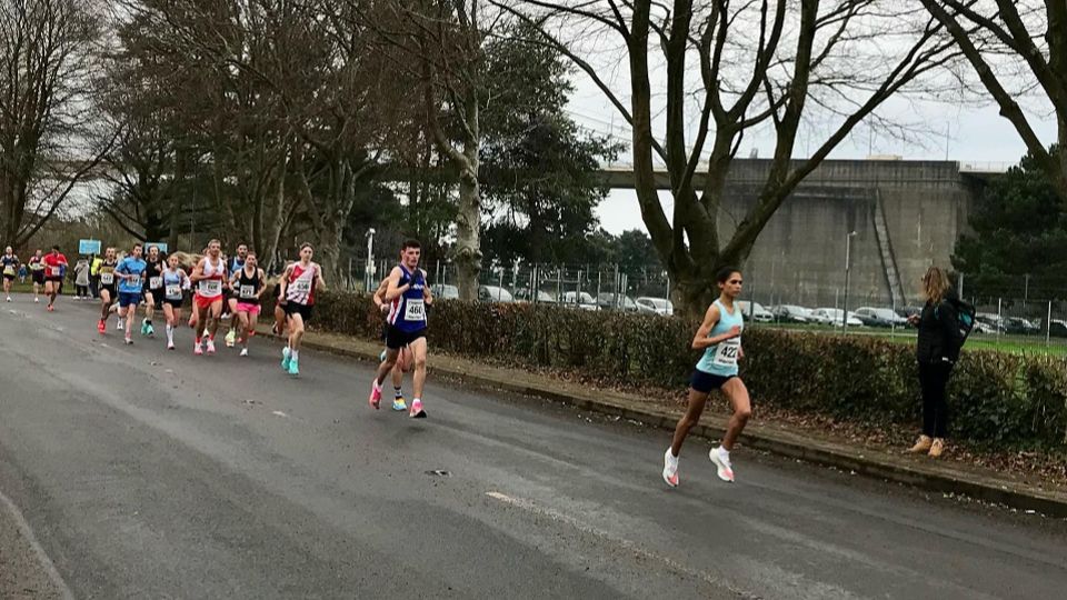 Racing like a train at the Speedway 10K