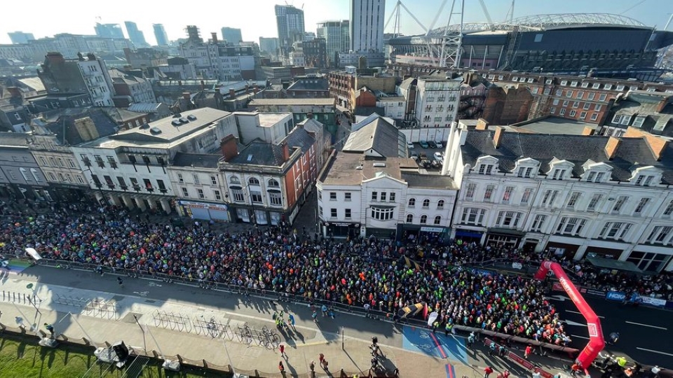 Cardiff Half Marathon start 2022