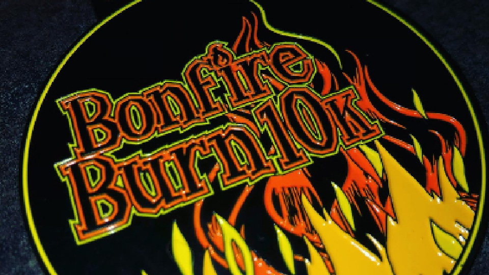 Bonfire Burn 10K medal