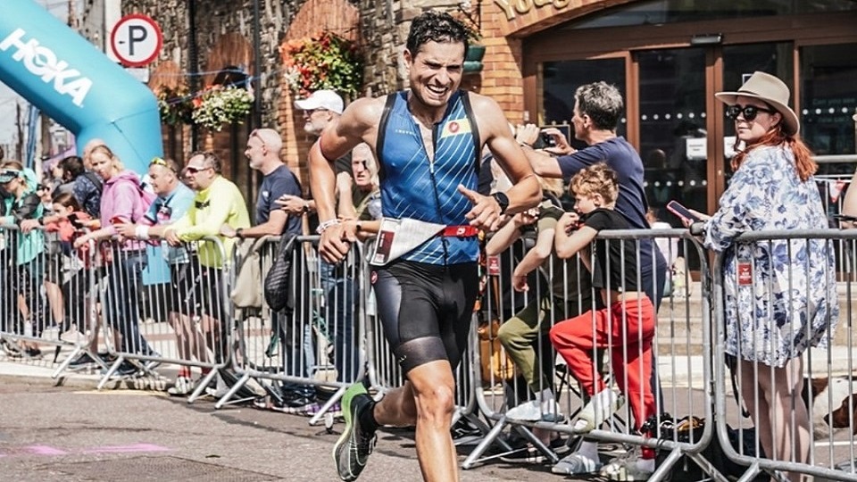 Dr Hussain in Ironman Cork action