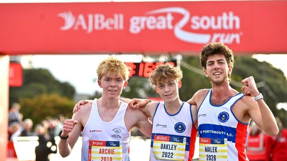 Great South Run 5K 2025 men's podium
