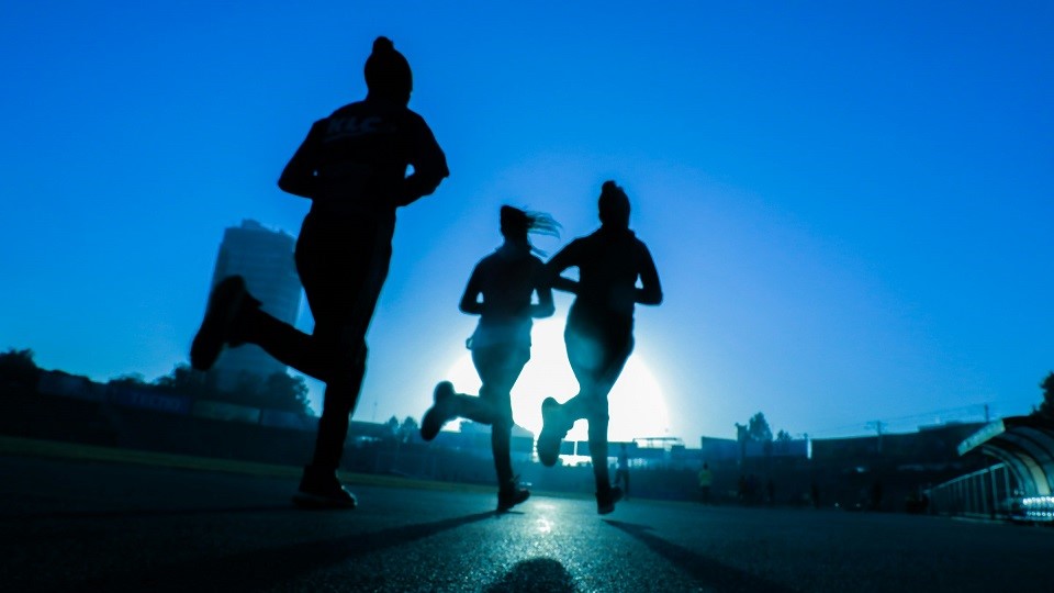 Night running photo