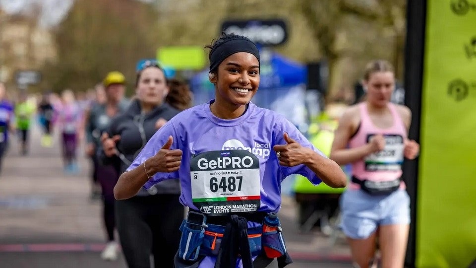 Happy runner at the Bath Half