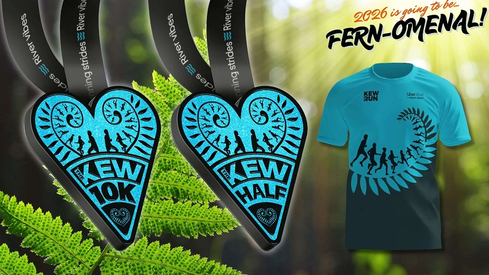 Kew The Run medals and tee 2026