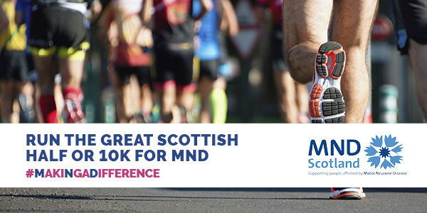 MND Scotland poster for Great Scottish Run