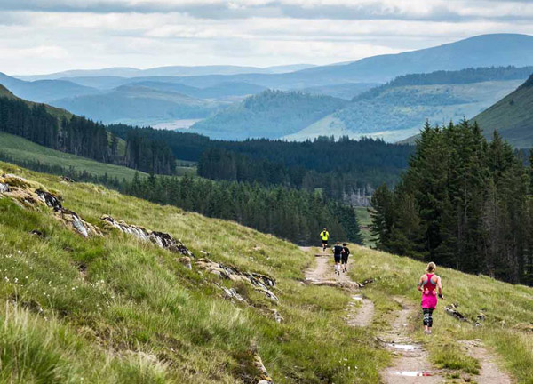 runners on the trails at Corrieyairick