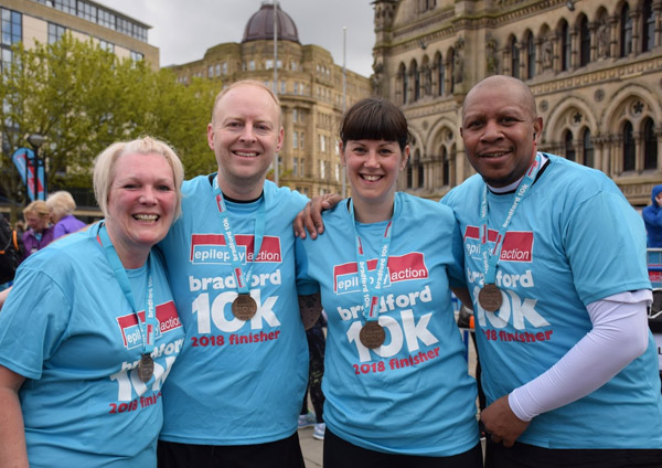 Four runners after Bradford 10K
