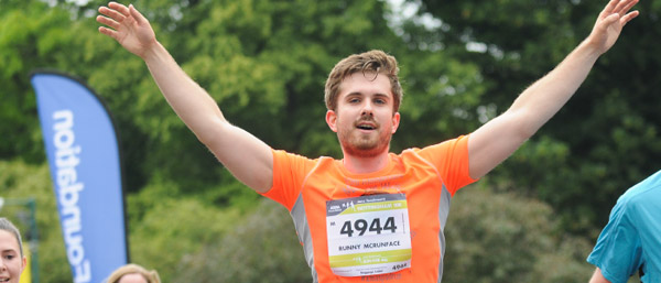 Happy runner finishes Nottingham 10K