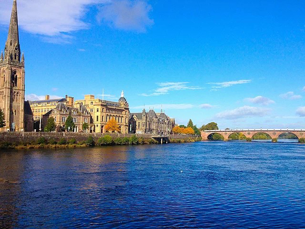 view of Perth and the river Tay