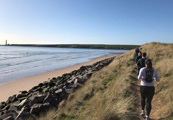 scenic view for runners along Angus coast