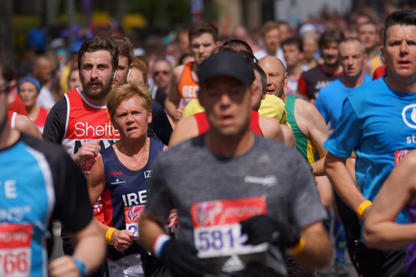 action from London Marathon