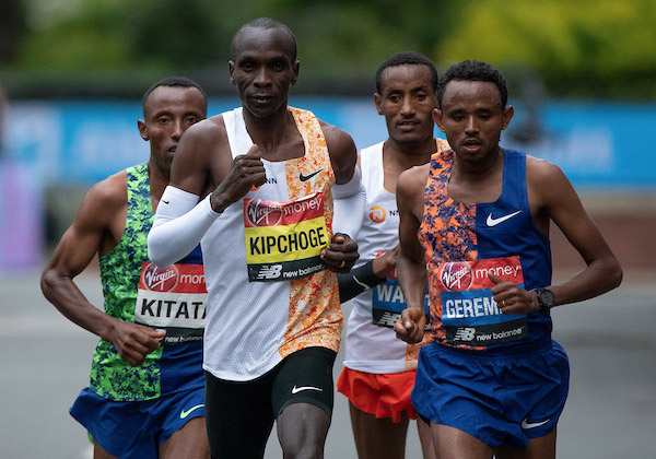 Eliud Kipchoge in action at London Marathon 2019