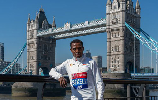 Bekele at Tower Bridge